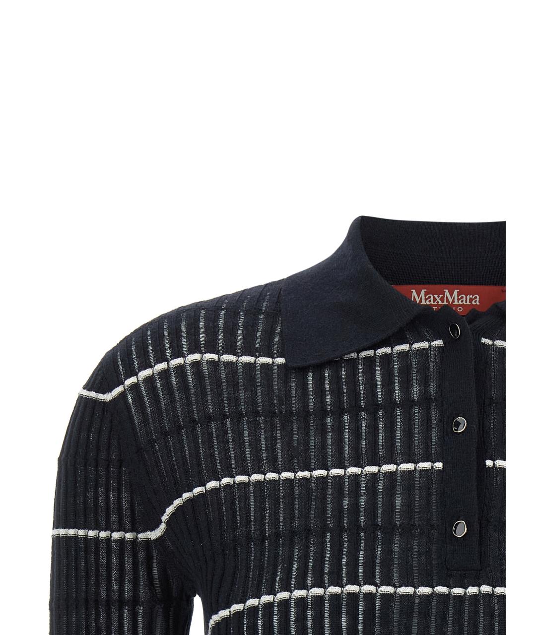 MAX MARA STUDIO Темно-синий шерстяной джемпер / свитер, фото 3