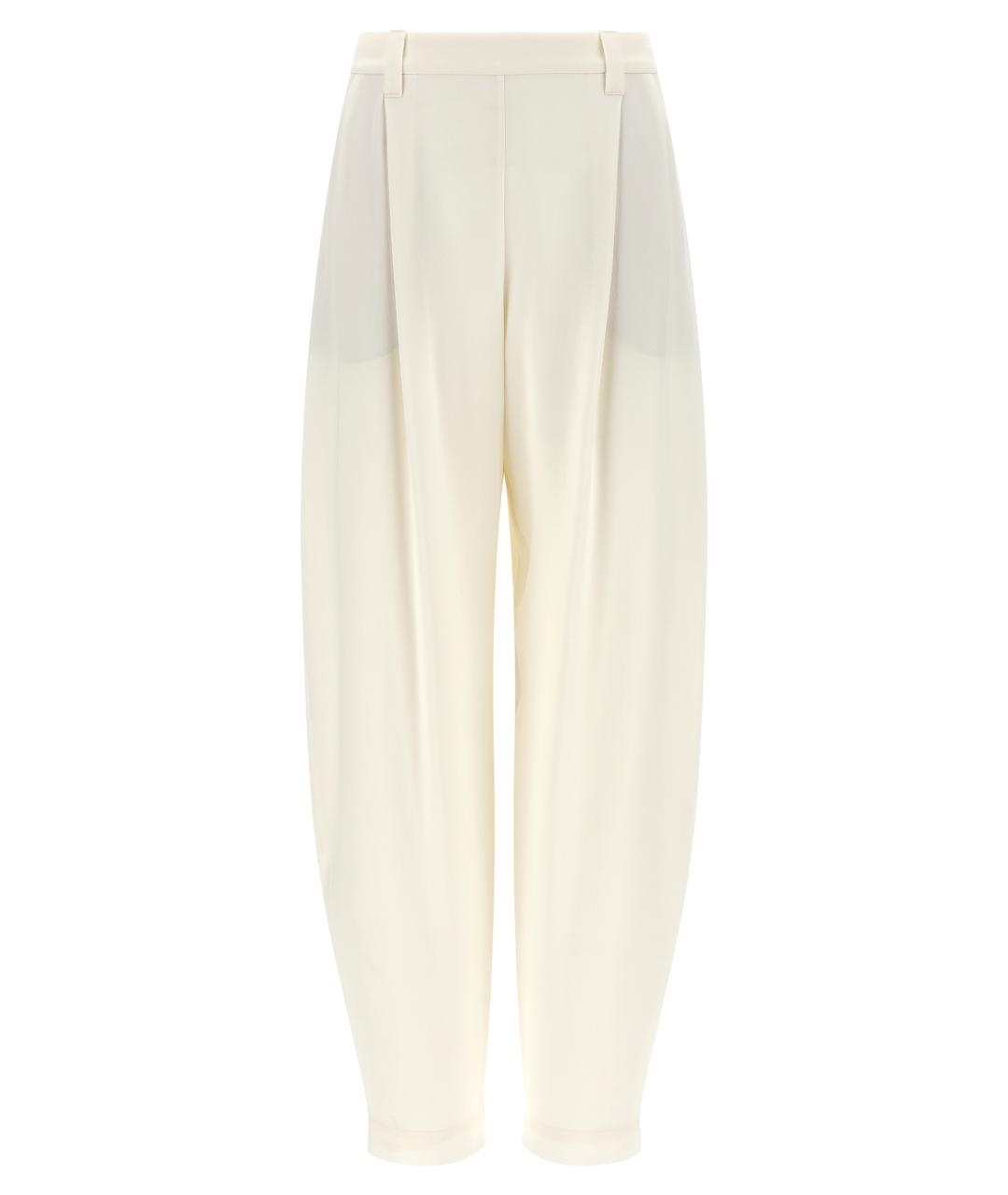 BRUNELLO CUCINELLI Бежевые льняные прямые брюки, фото 1