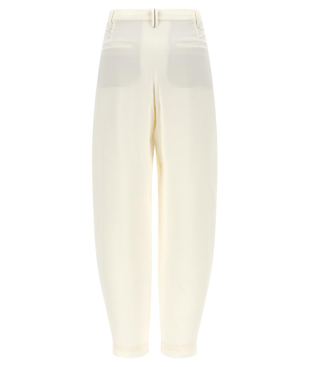 BRUNELLO CUCINELLI Бежевые льняные прямые брюки, фото 2