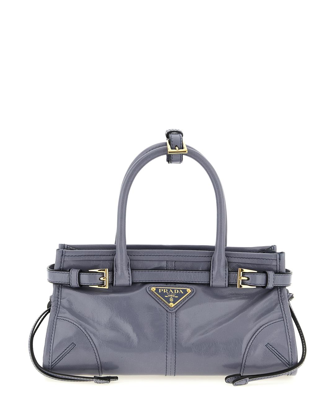 PRADA Голубая кожаная сумка тоут, фото 1