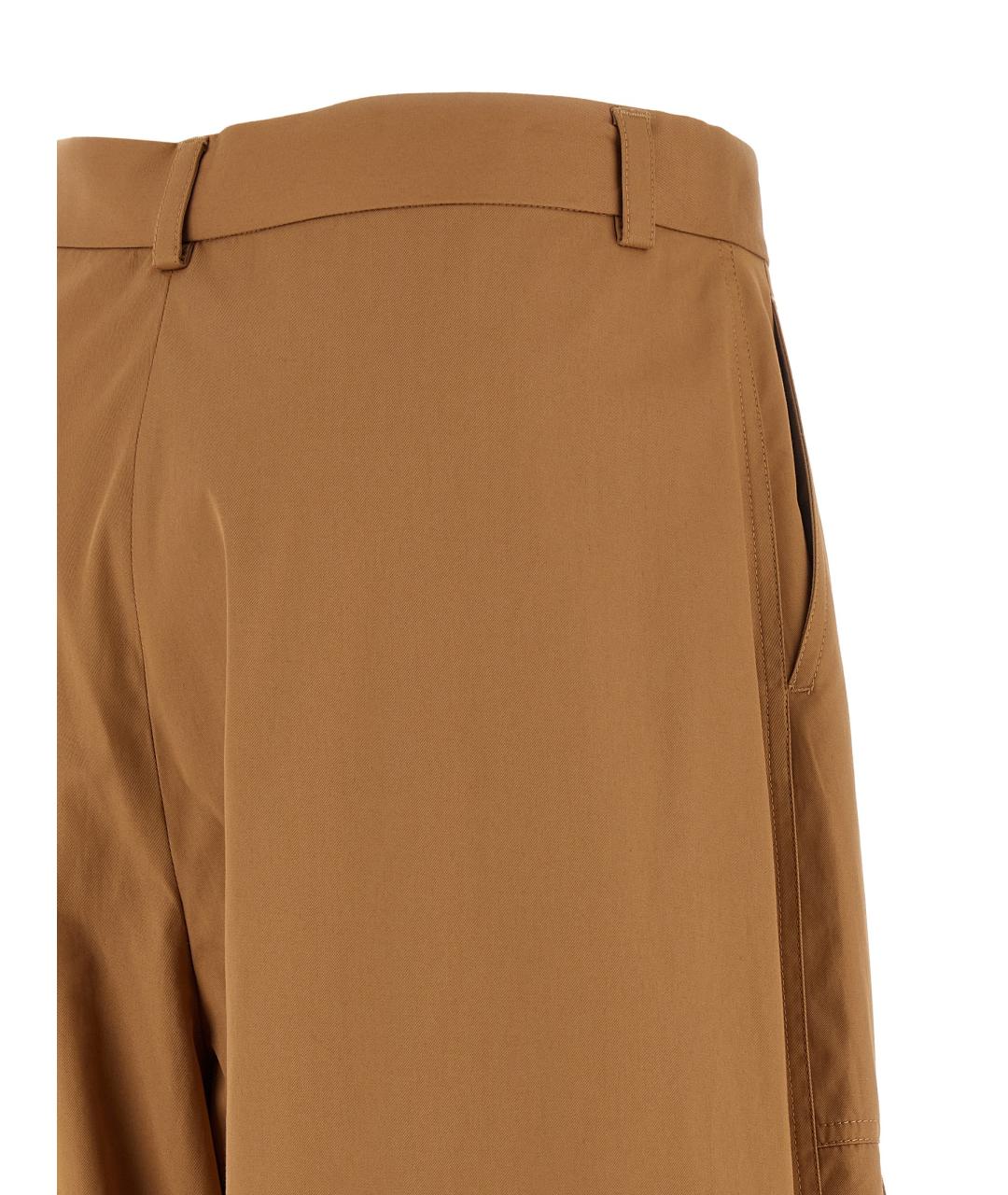 STELLA MCCARTNEY Бежевые хлопковые прямые брюки, фото 4