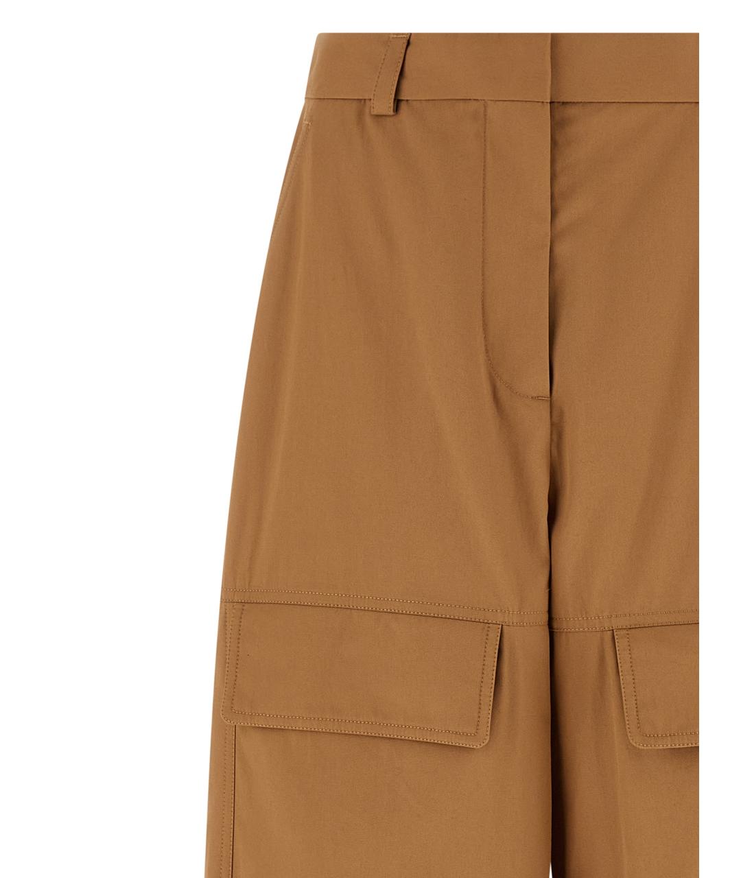 STELLA MCCARTNEY Бежевые хлопковые прямые брюки, фото 3