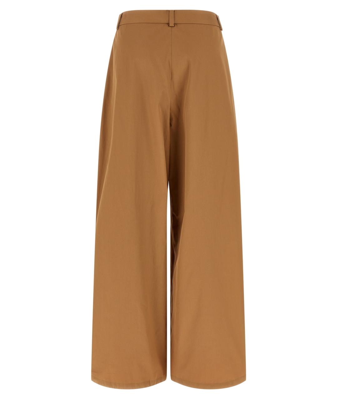 STELLA MCCARTNEY Бежевые хлопковые прямые брюки, фото 2