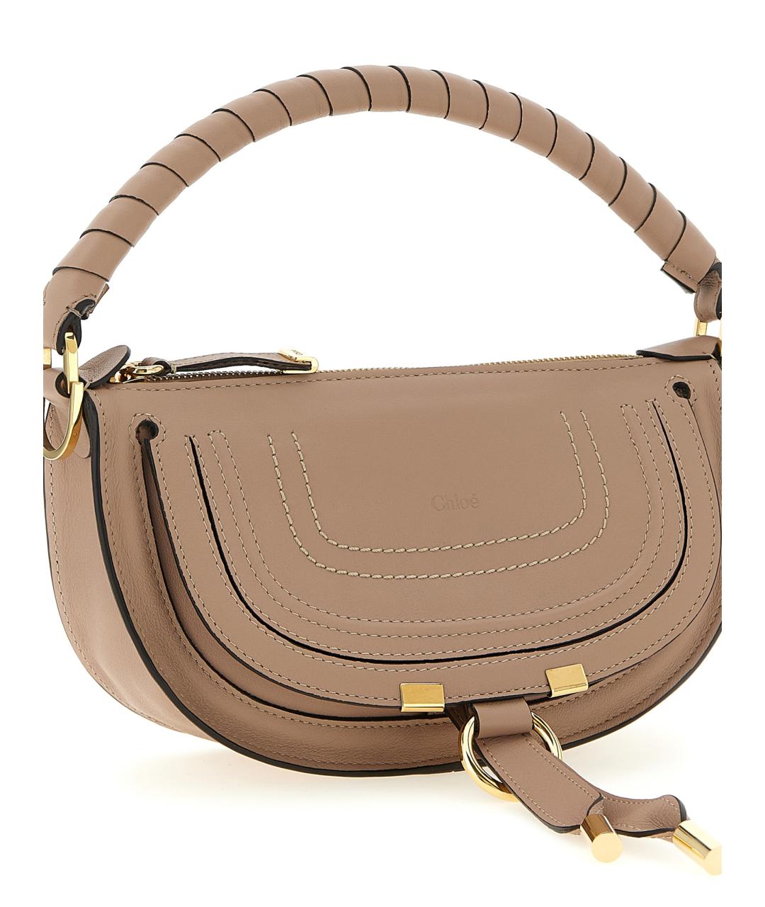 CHLOE Бежевая кожаная сумка через плечо, фото 3