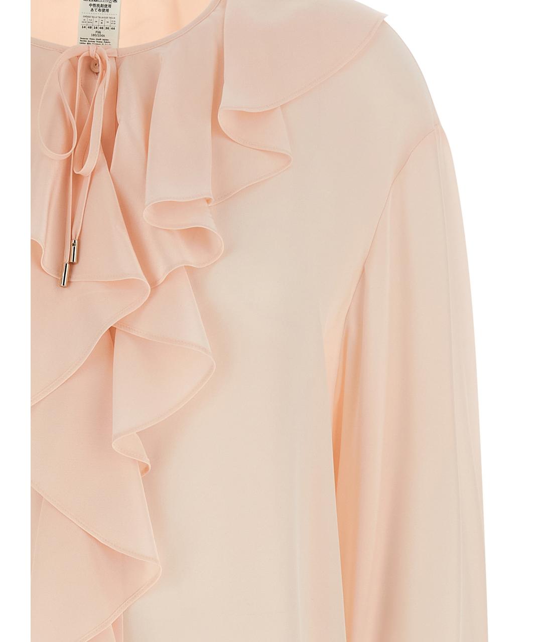 MAX MARA STUDIO Розовая шелковая блузы, фото 3