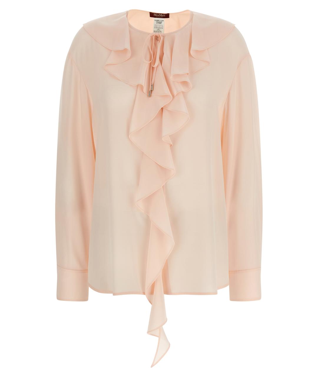 MAX MARA STUDIO Розовая шелковая блузы, фото 1