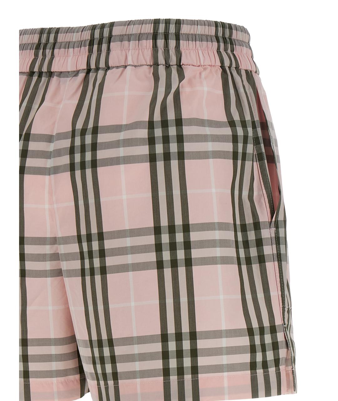 BURBERRY Розовые хлопковые шорты, фото 4