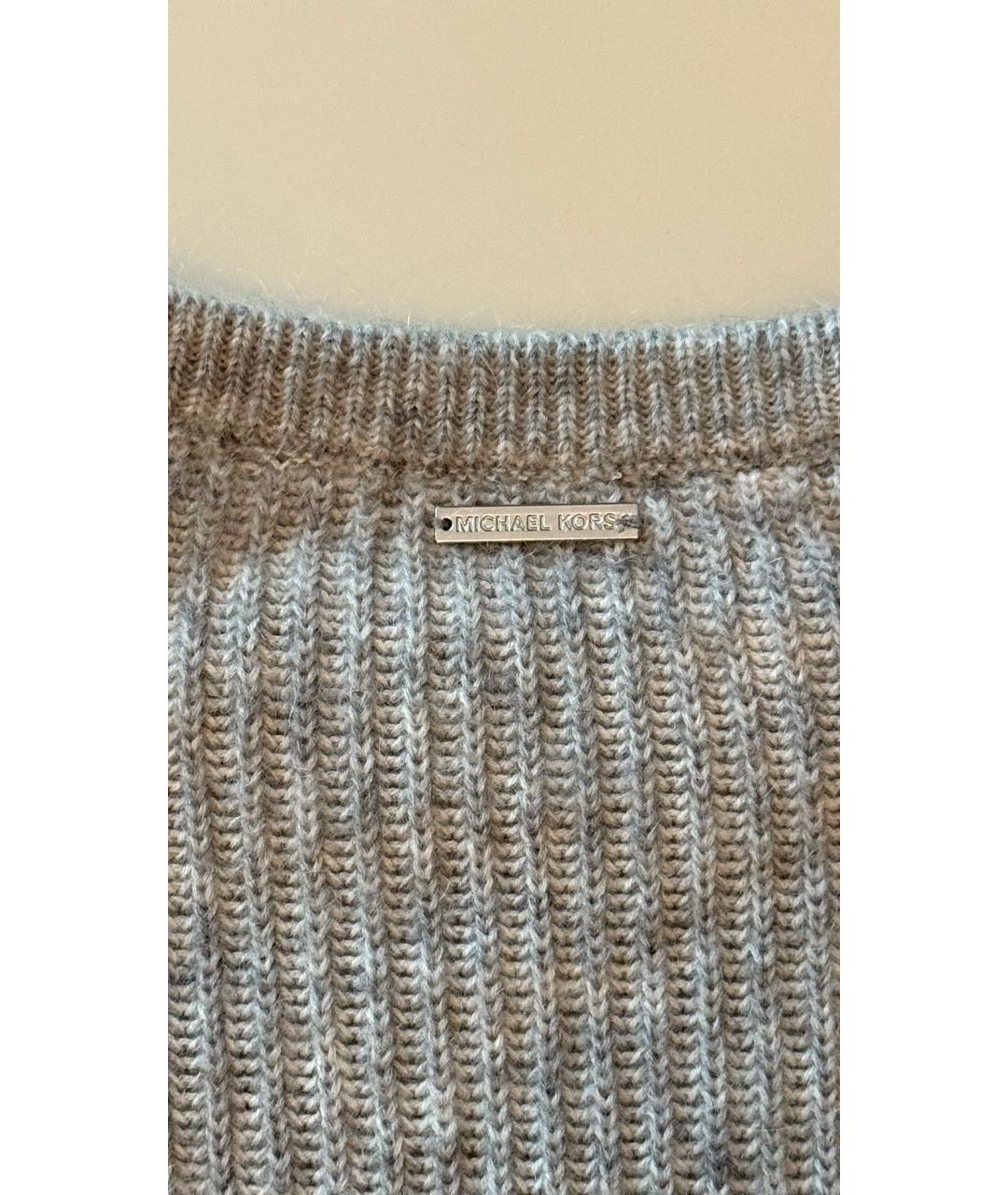 MICHAEL KORS Серый шерстяной джемпер / свитер, фото 3