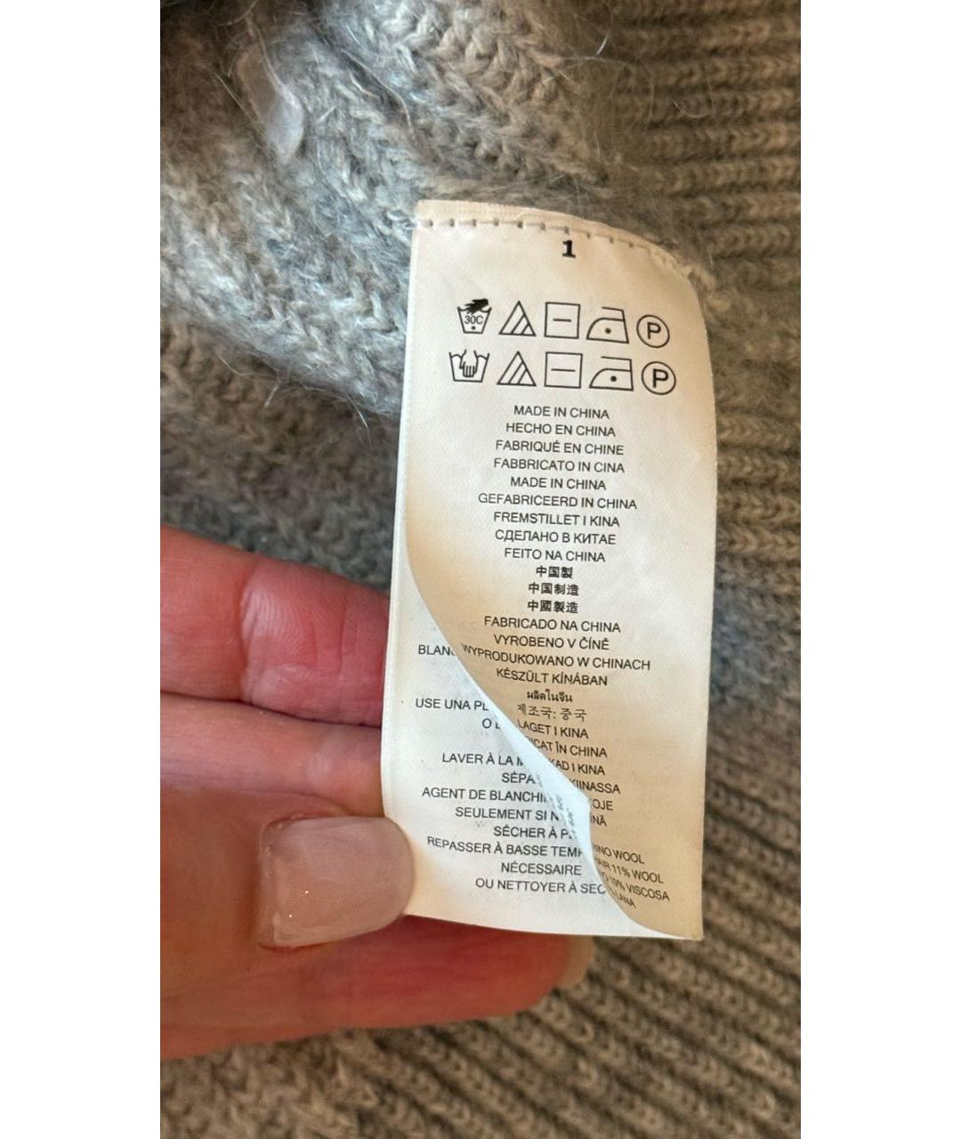 MICHAEL KORS Серый шерстяной джемпер / свитер, фото 6