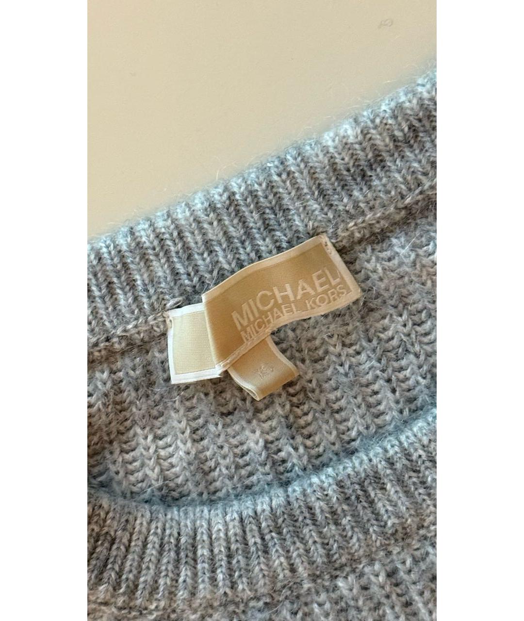 MICHAEL KORS Серый шерстяной джемпер / свитер, фото 5