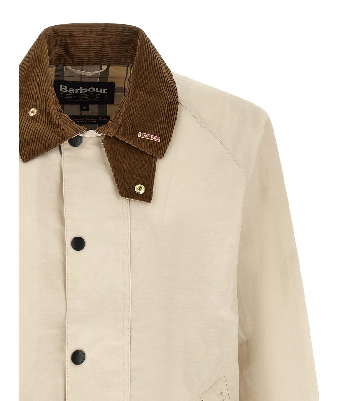 BARBOUR Бежевая хлопковая куртка, фото 4