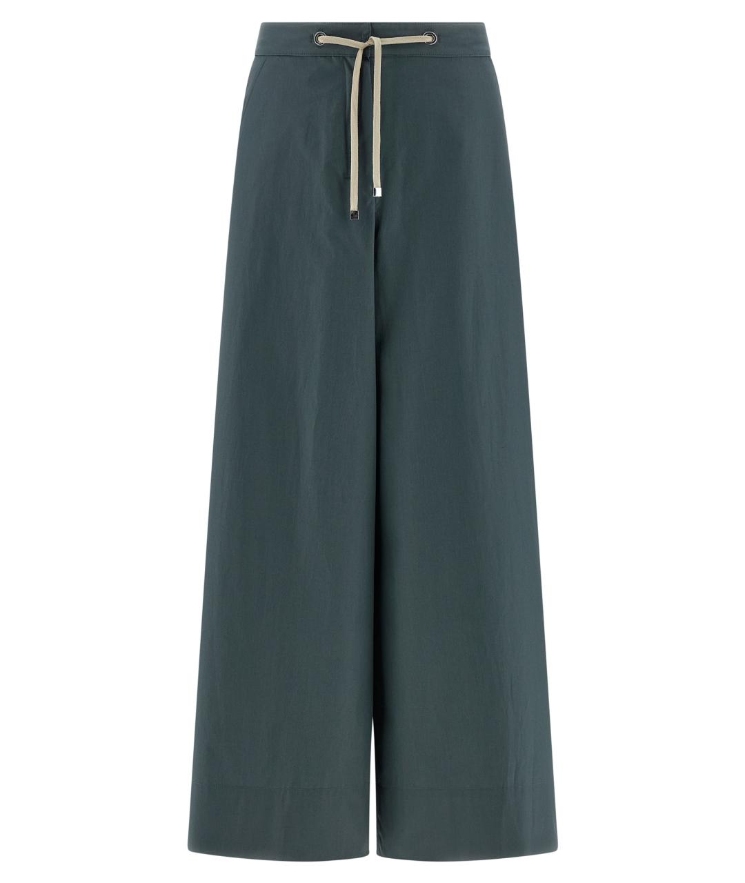 'S MAX MARA Синие хлопковые прямые брюки, фото 1