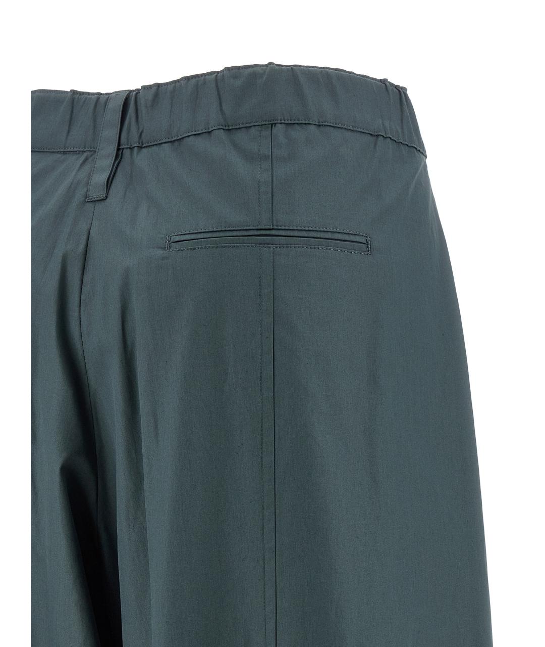 'S MAX MARA Синие хлопковые прямые брюки, фото 4