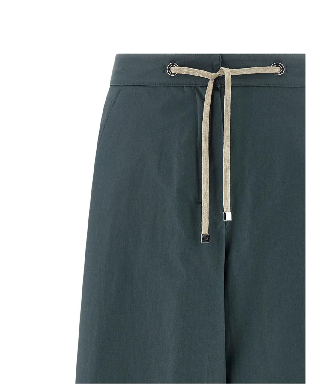 'S MAX MARA Синие хлопковые прямые брюки, фото 3