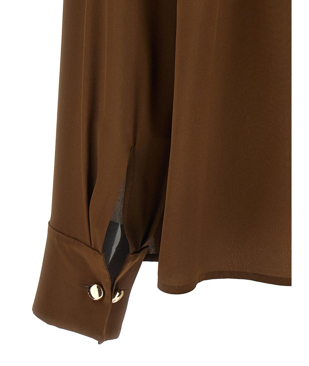 MAX MARA STUDIO Коричневая шелковая блузы, фото 4