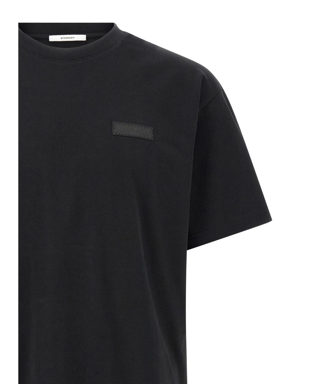 GIVENCHY Черная хлопковая футболка, фото 3