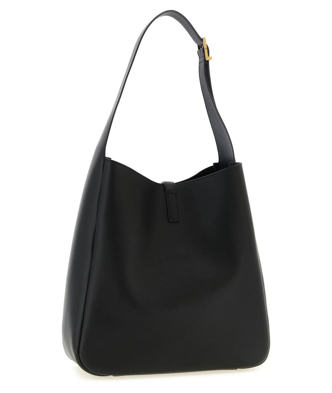 SAINT LAURENT Черная кожаная сумка через плечо, фото 2