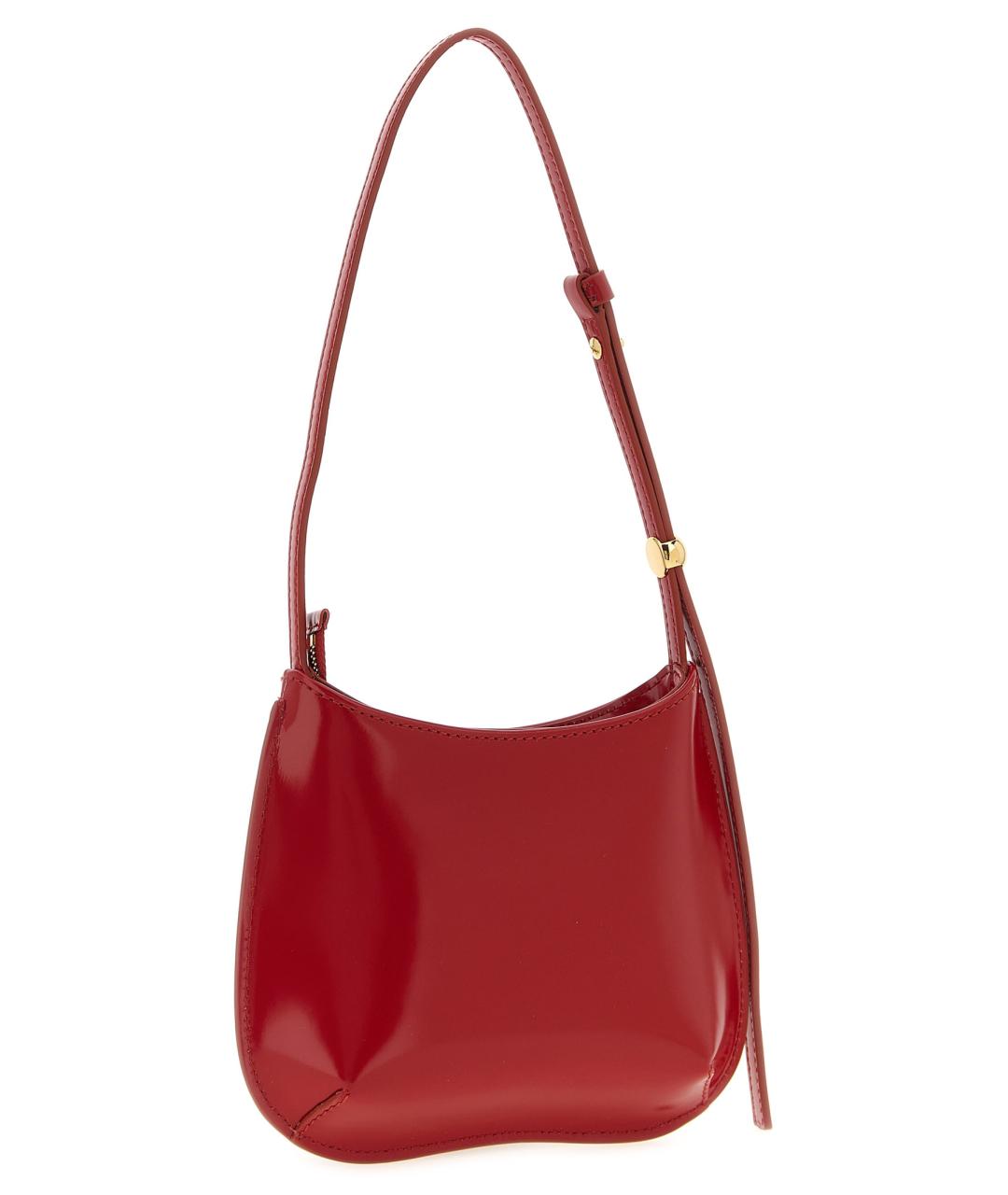 JACQUEMUS Красная кожаная сумка через плечо, фото 2