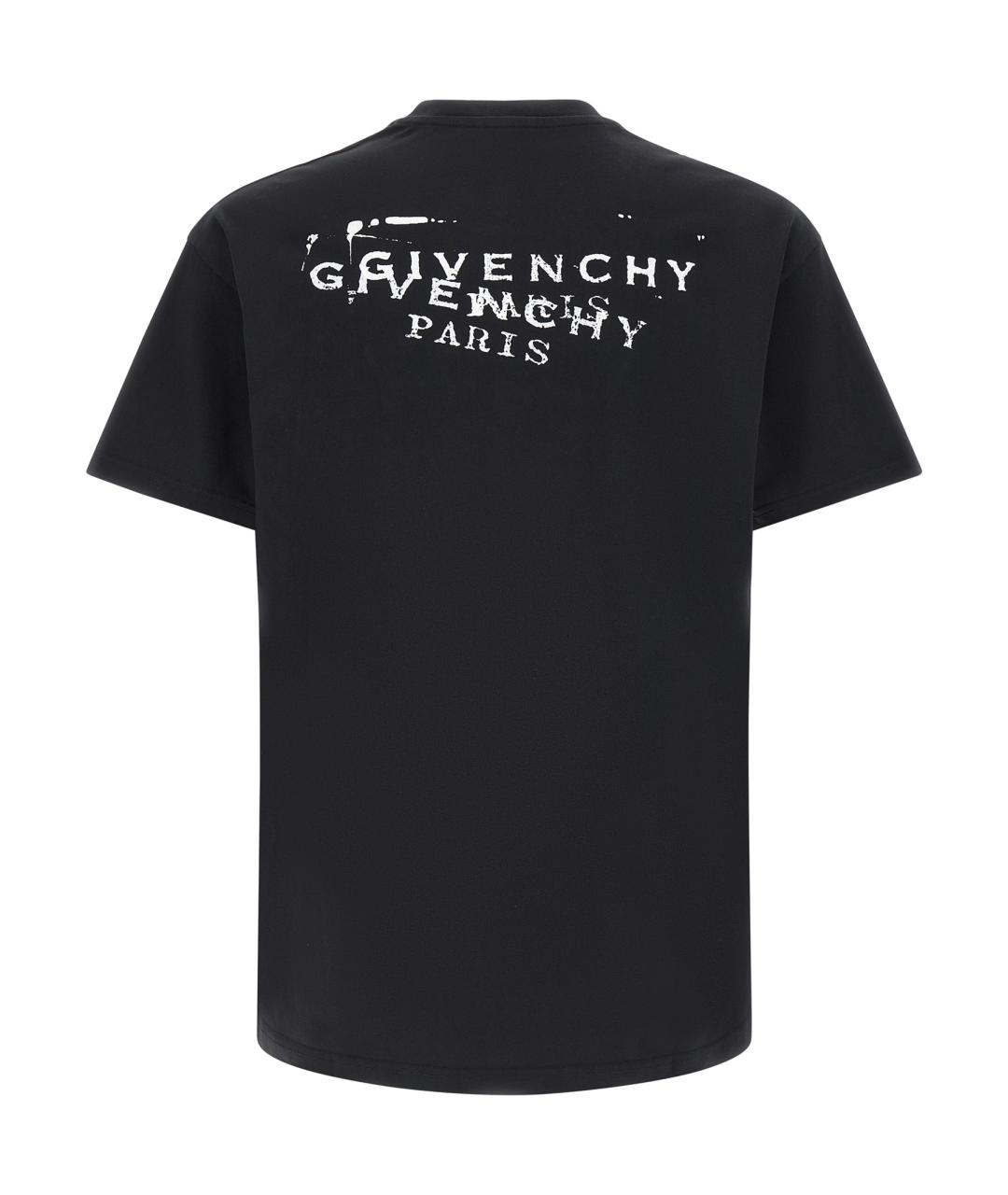 GIVENCHY Черная хлопковая футболка, фото 2
