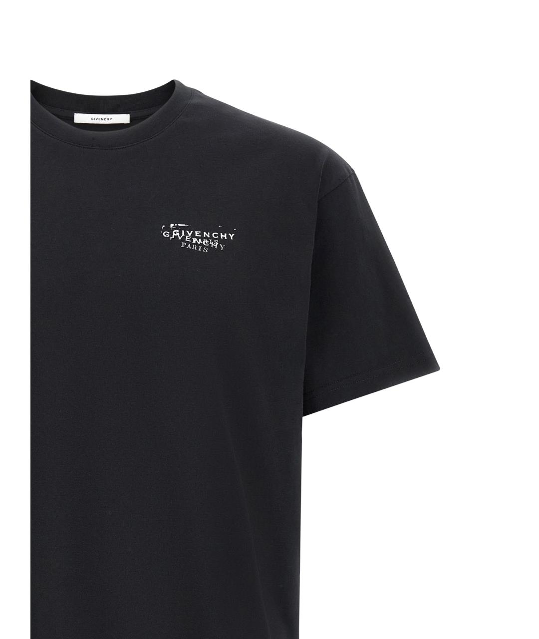 GIVENCHY Черная хлопковая футболка, фото 3