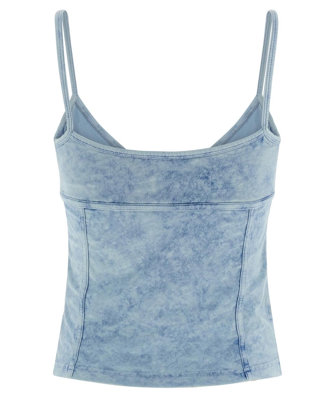 DIESEL Голубая хлопковая майка, фото 2