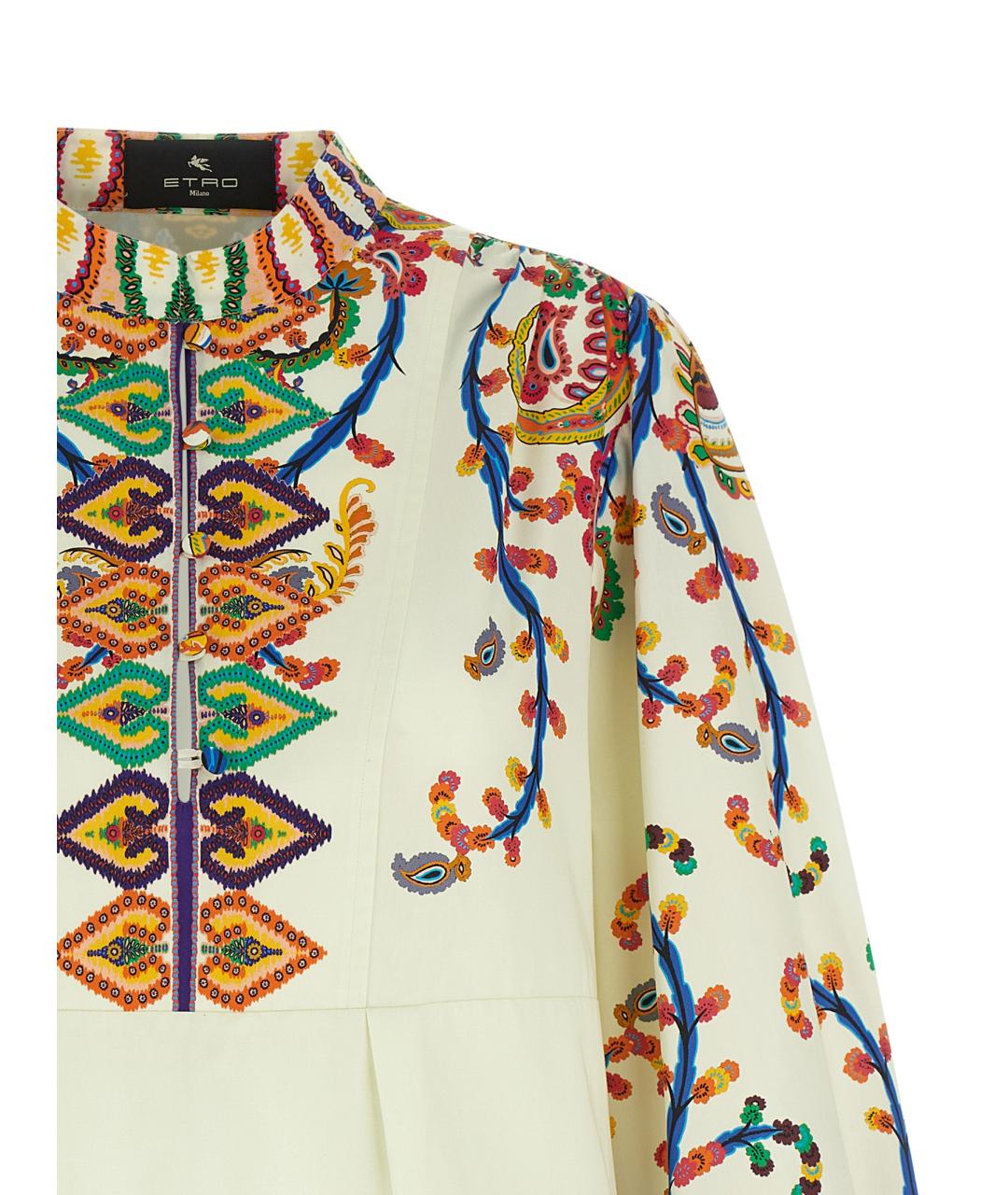 ETRO Мульти хлопковое повседневное платье, фото 3