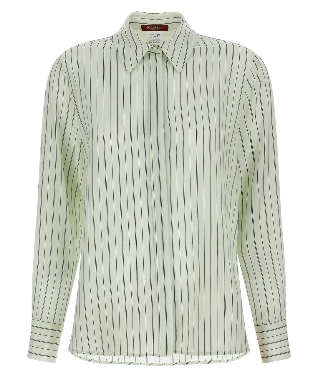 MAX MARA STUDIO Зеленая шелковая блузы, фото 1