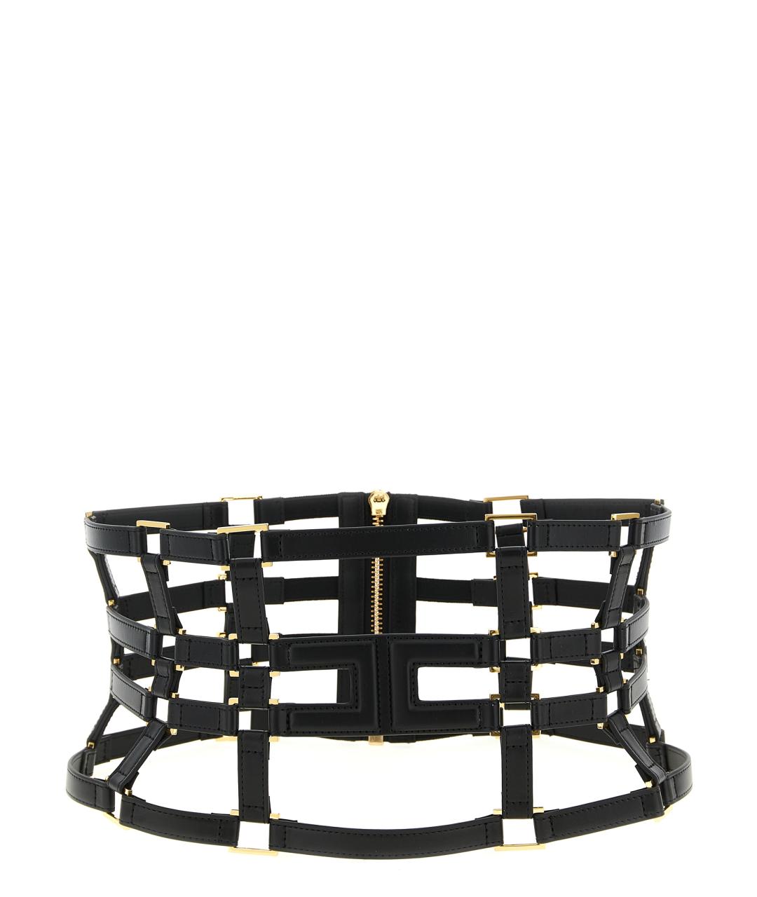 ELISABETTA FRANCHI Черный ремень из искусственной кожи, фото 1
