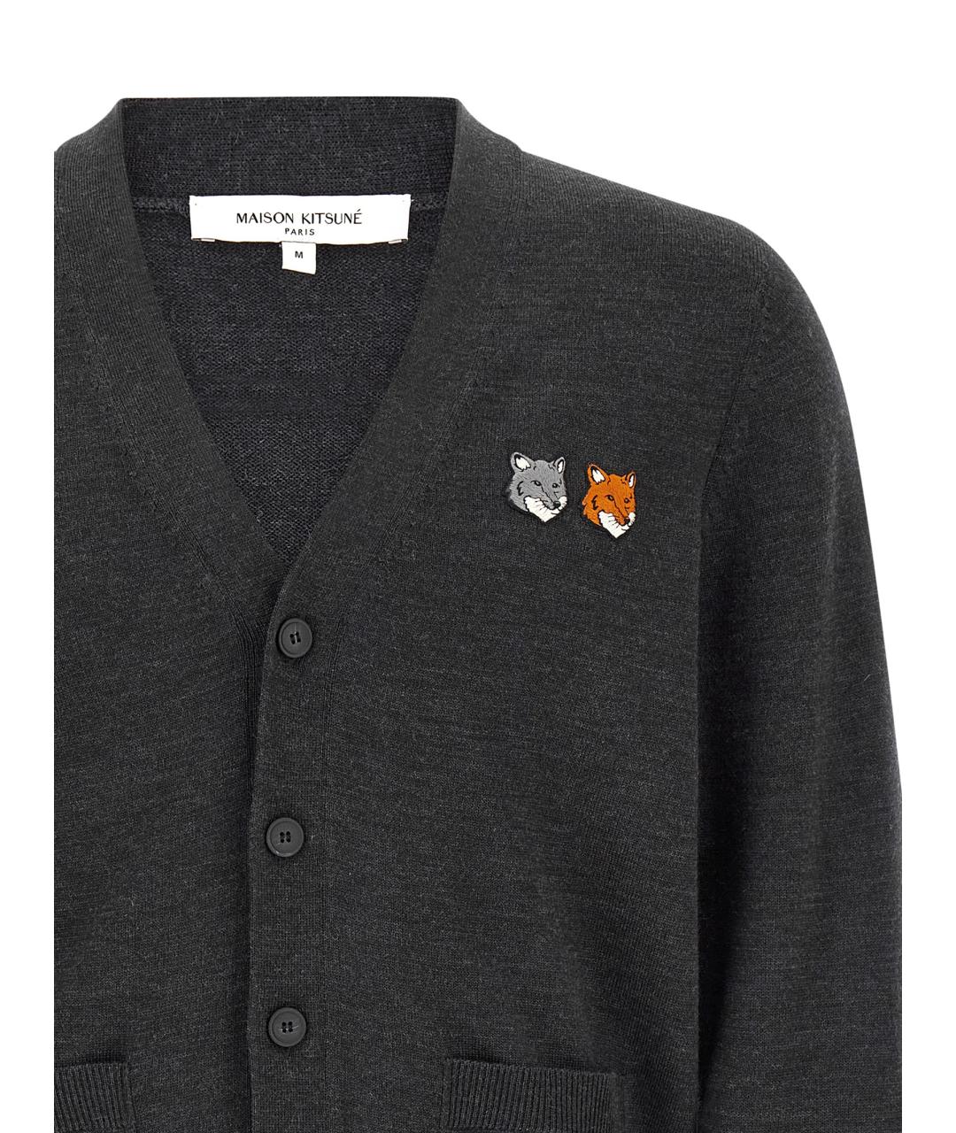 MAISON KITSUNE Серый шерстяной джемпер / свитер, фото 3