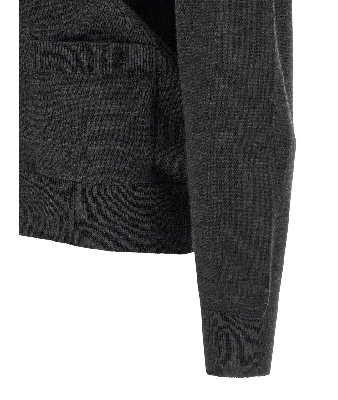 MAISON KITSUNE Серый шерстяной джемпер / свитер, фото 4