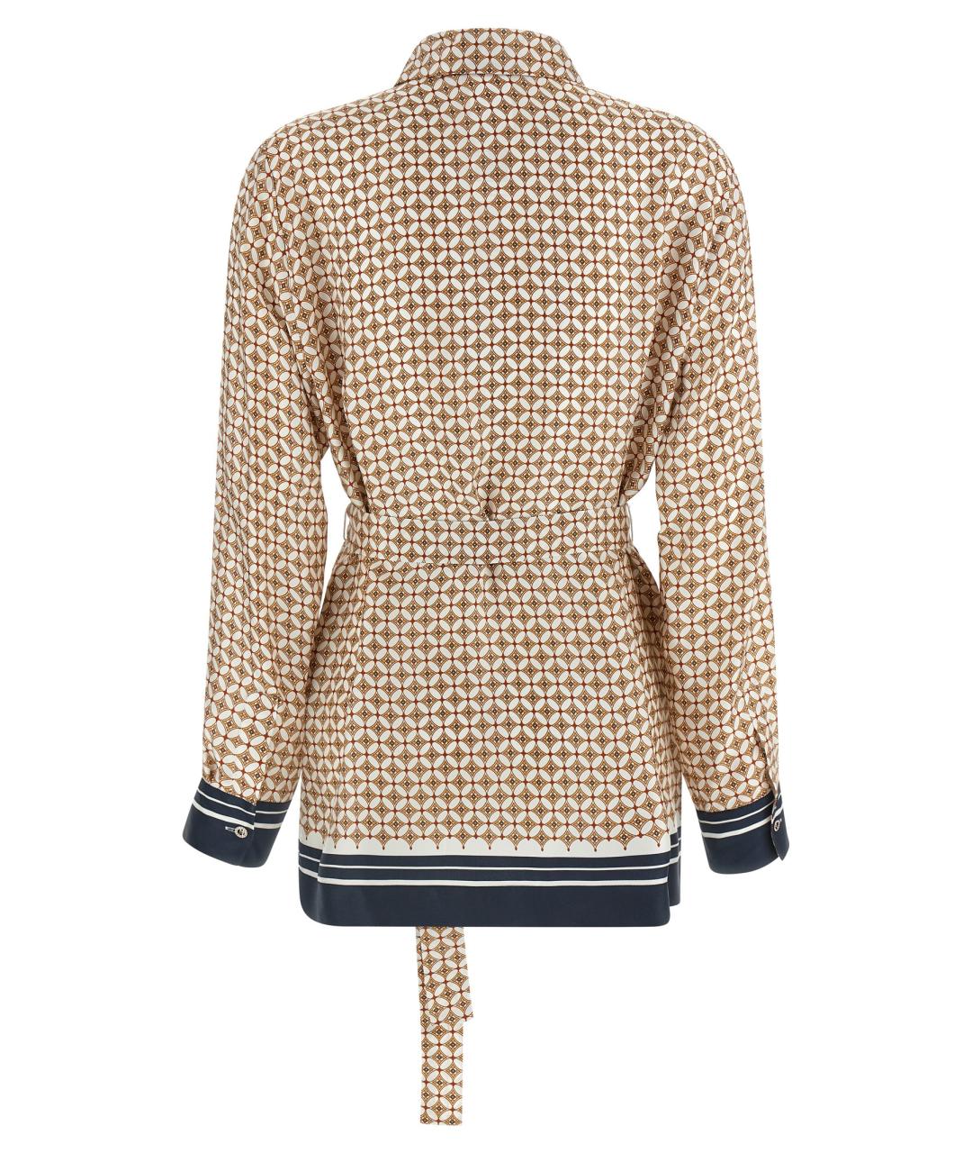 MAX MARA STUDIO Коричневая шелковая блузы, фото 2