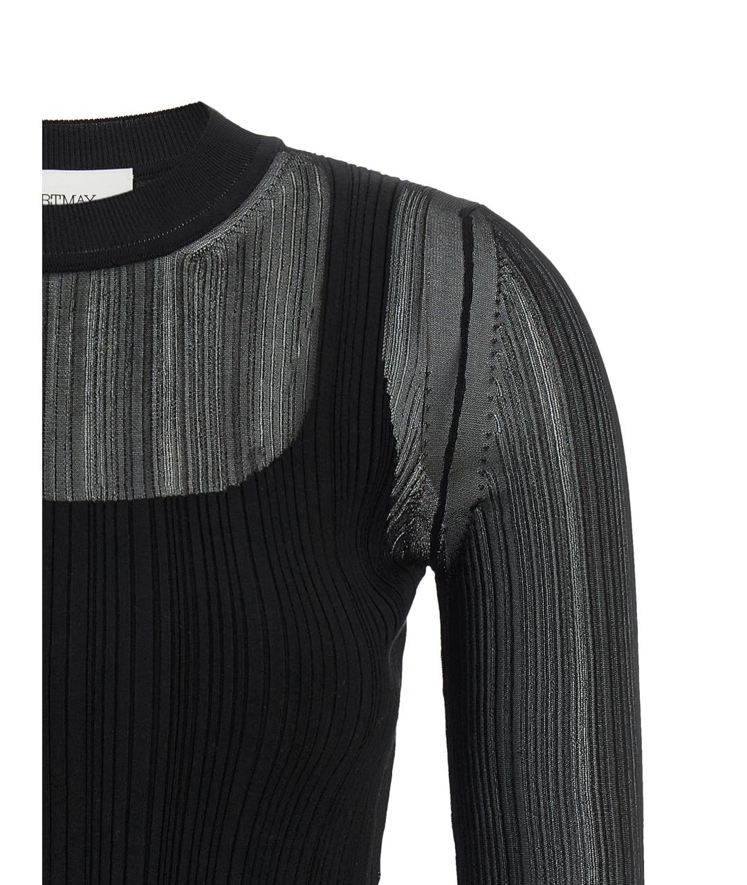 SPORTMAX Черный вискозный кардиган, фото 3