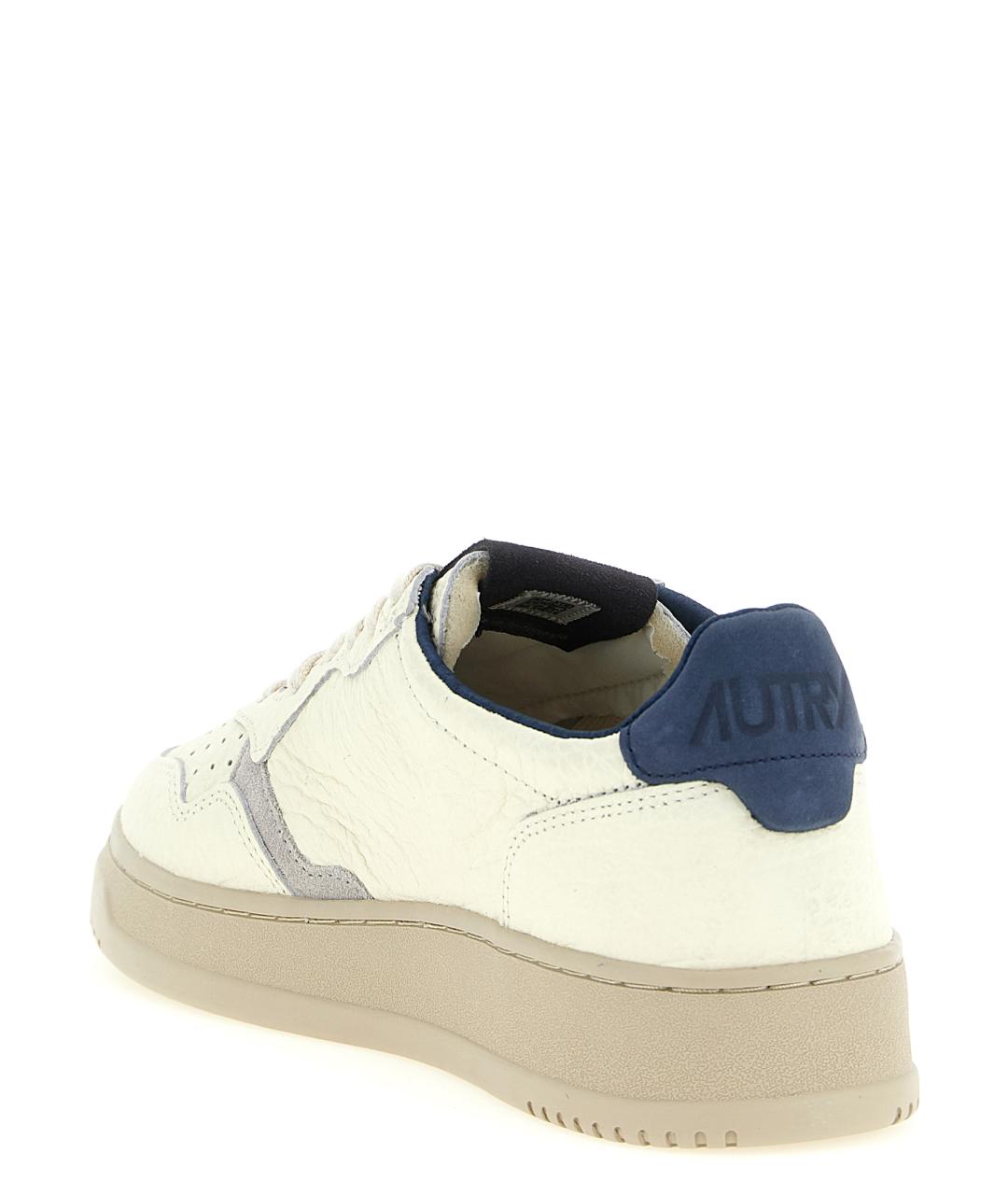 AUTRY Бежевые кожаные низкие кроссовки / кеды, фото 3