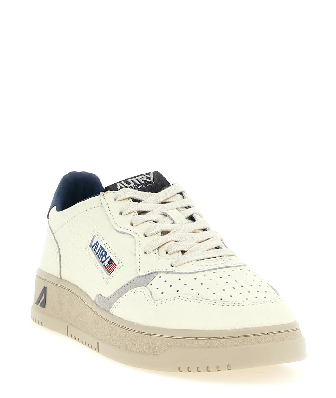 AUTRY Бежевые кожаные низкие кроссовки / кеды, фото 2