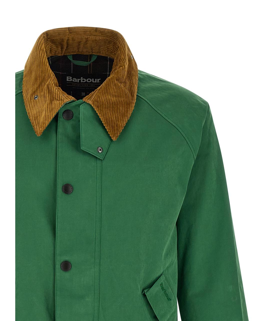 BARBOUR Зеленая хлопковая куртка, фото 4