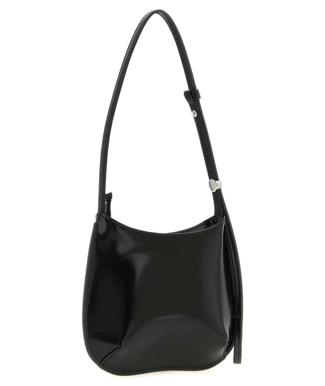 JACQUEMUS Черная кожаная сумка через плечо, фото 2