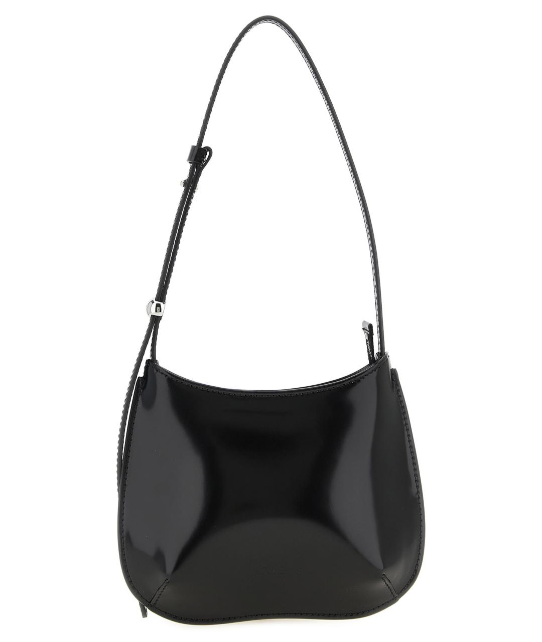 JACQUEMUS Черная кожаная сумка через плечо, фото 1