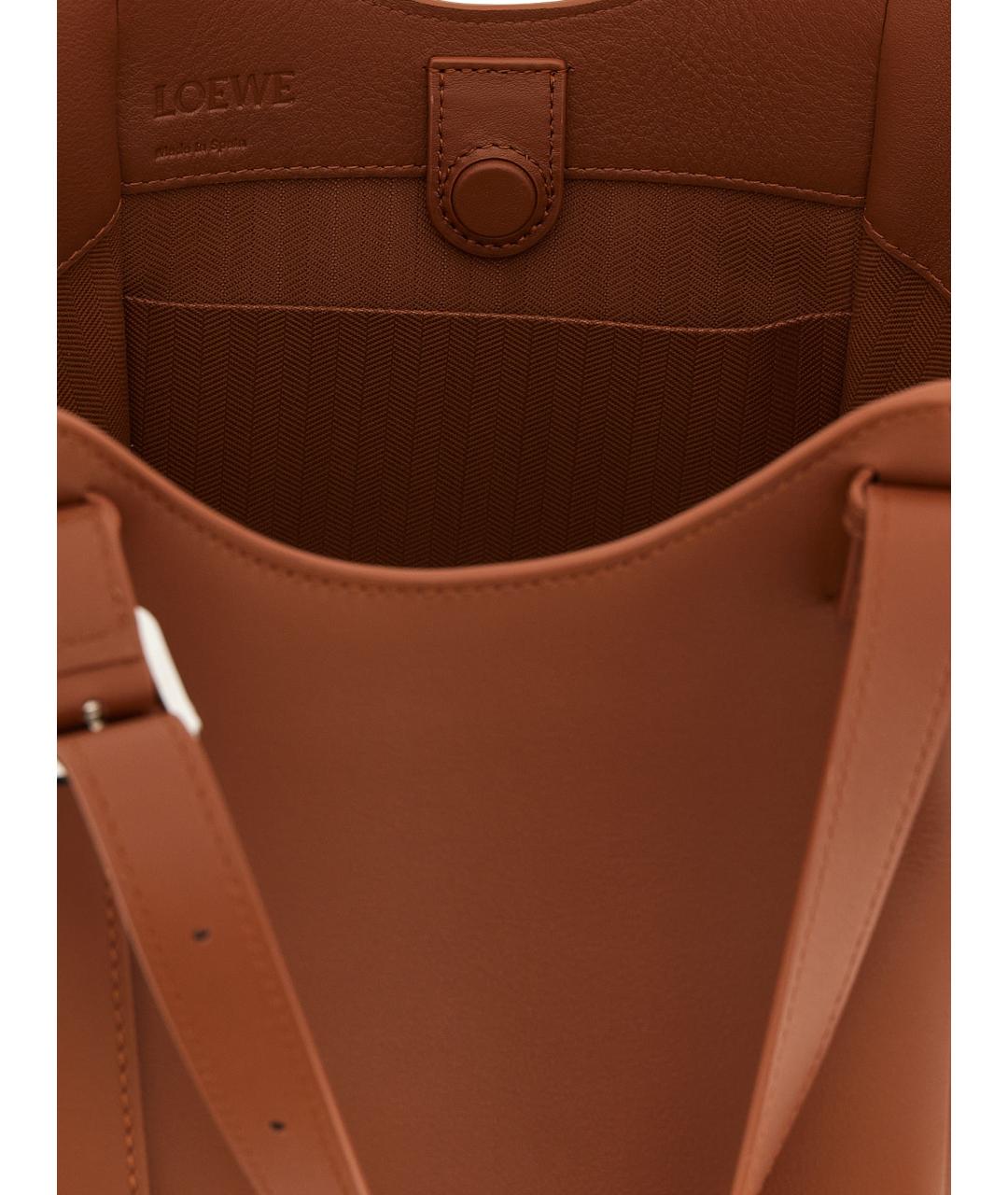 LOEWE Коричневая кожаная сумка тоут, фото 4