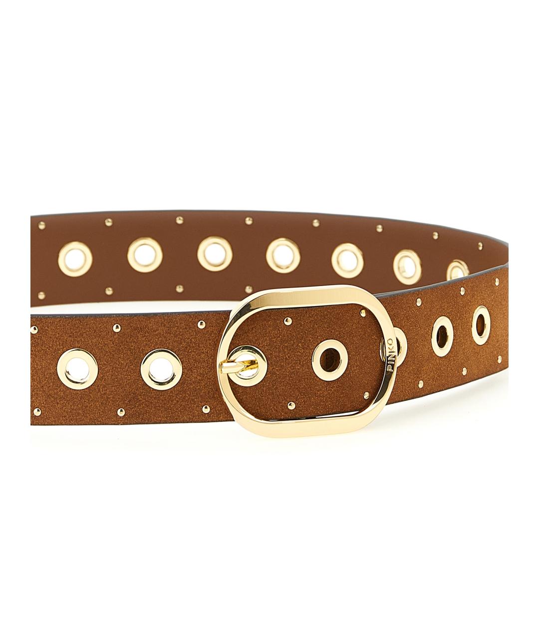 PINKO Коричневый кожаный ремень, фото 3