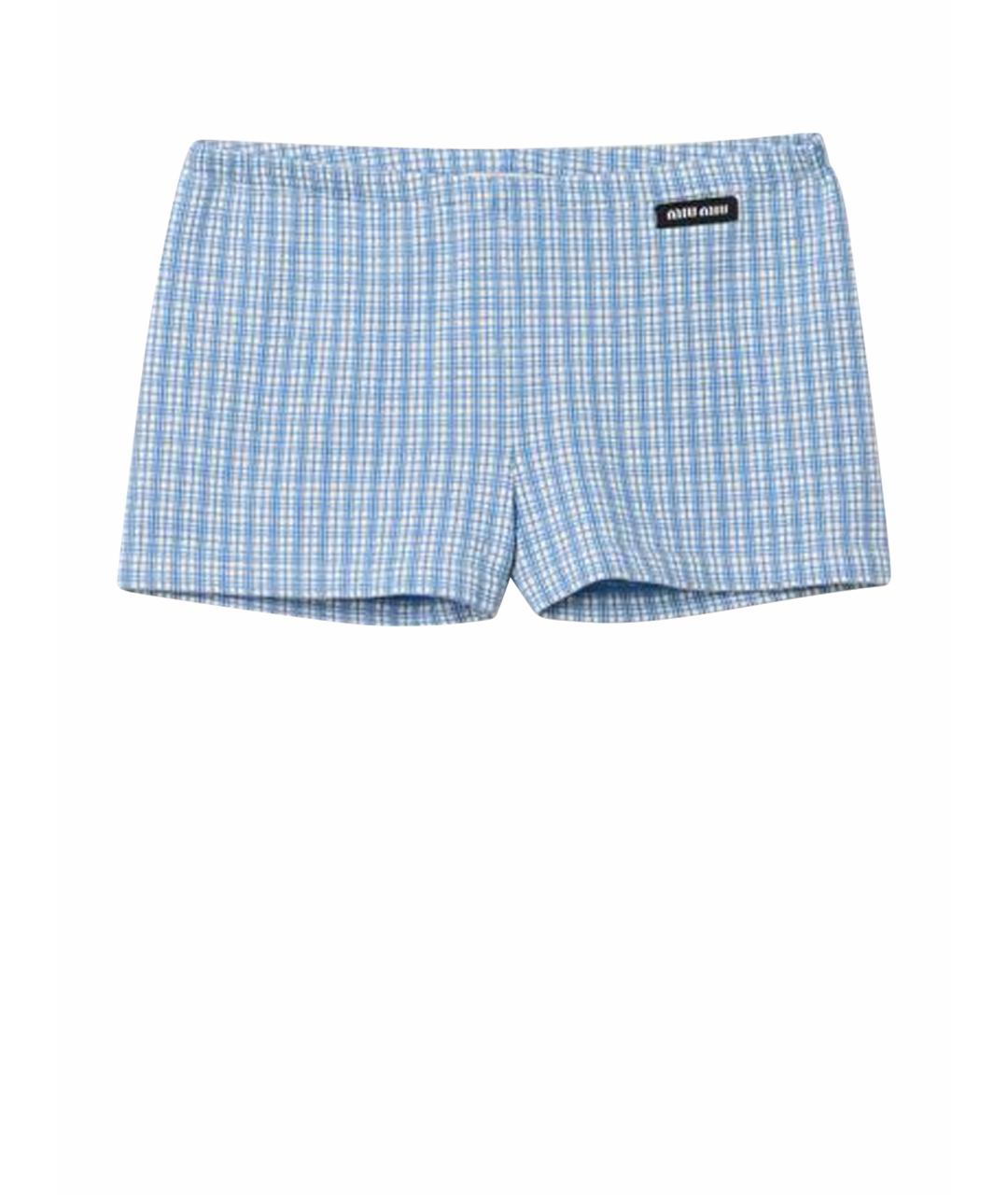 MIU MIU Голубые кашемировые шорты, фото 1