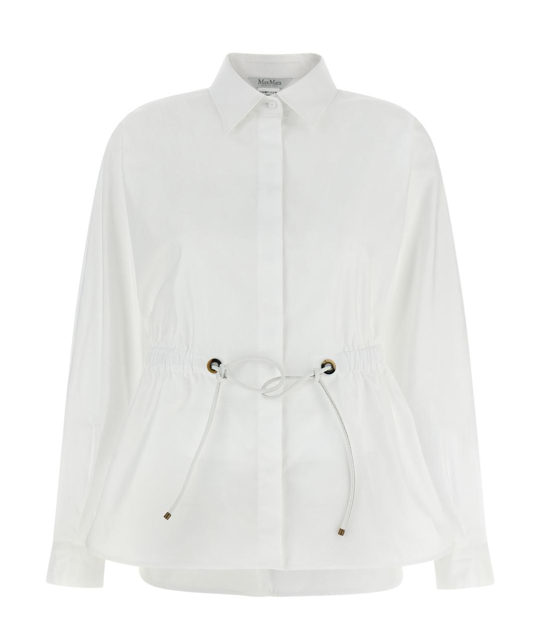 MAX MARA Белая хлопковая рубашка, фото 1