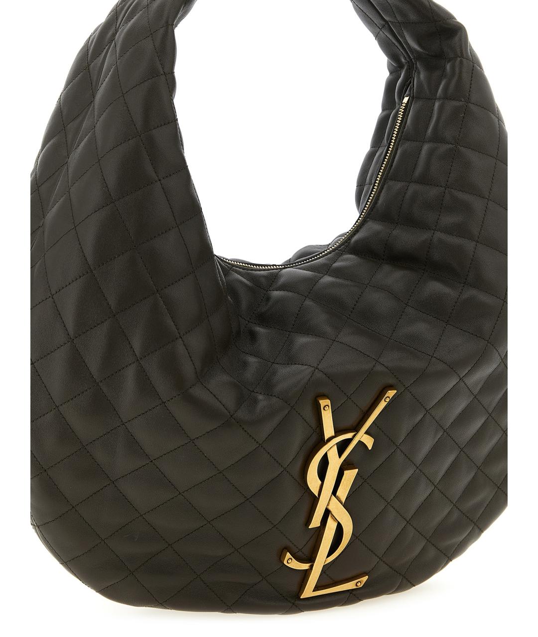 SAINT LAURENT Коричневая кожаная сумка через плечо, фото 3