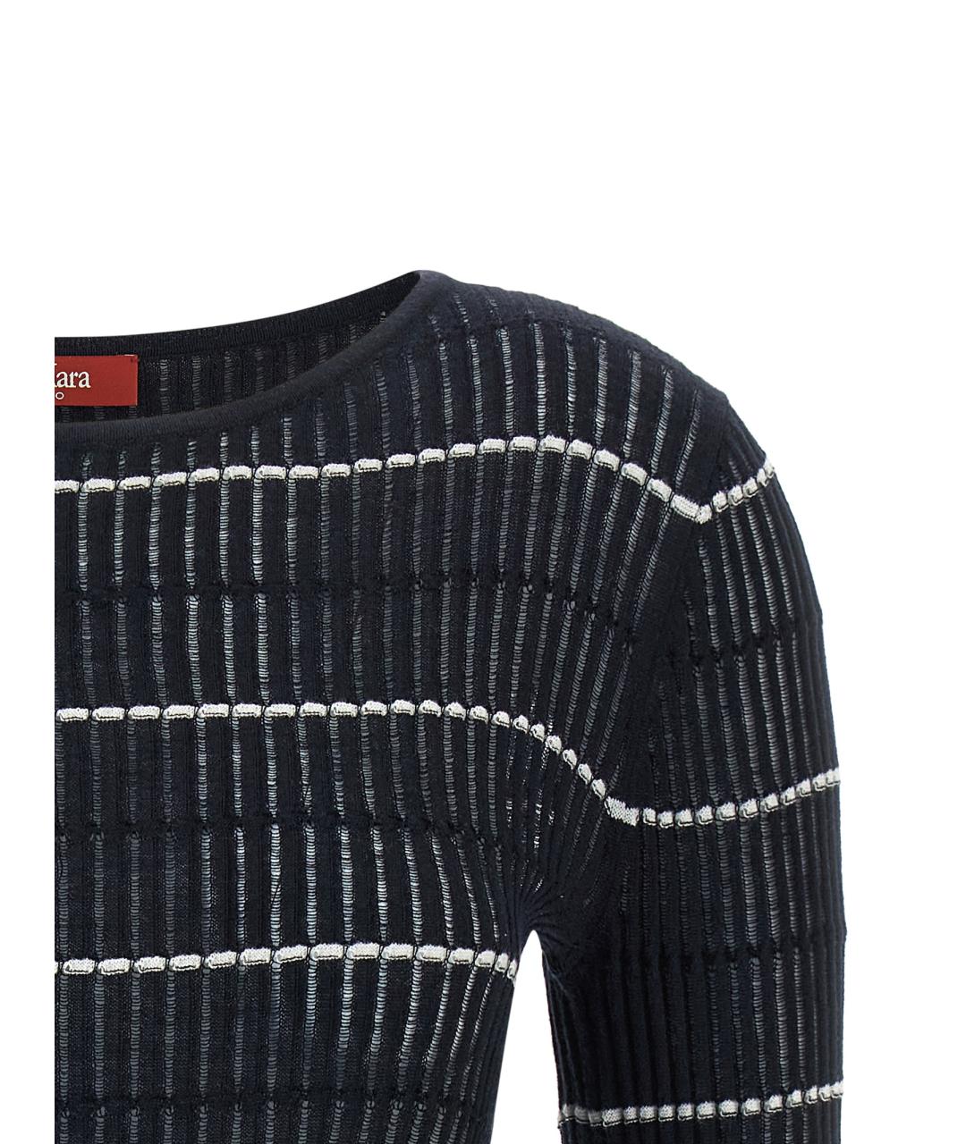 MAX MARA STUDIO Темно-синий шерстяной джемпер / свитер, фото 3