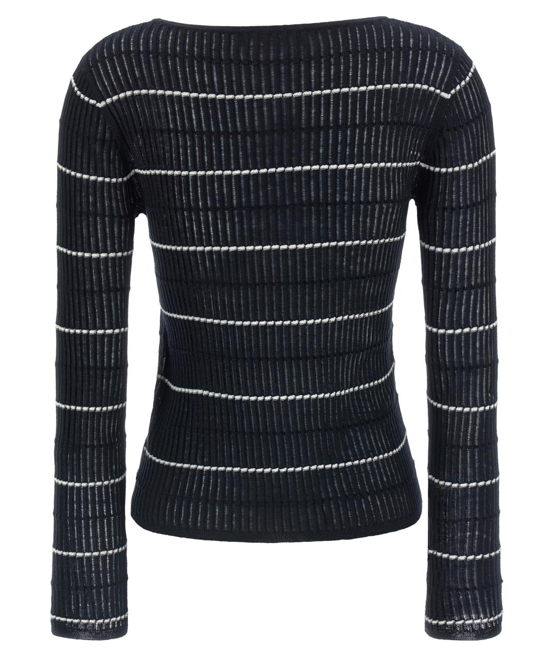 MAX MARA STUDIO Темно-синий шерстяной джемпер / свитер, фото 2