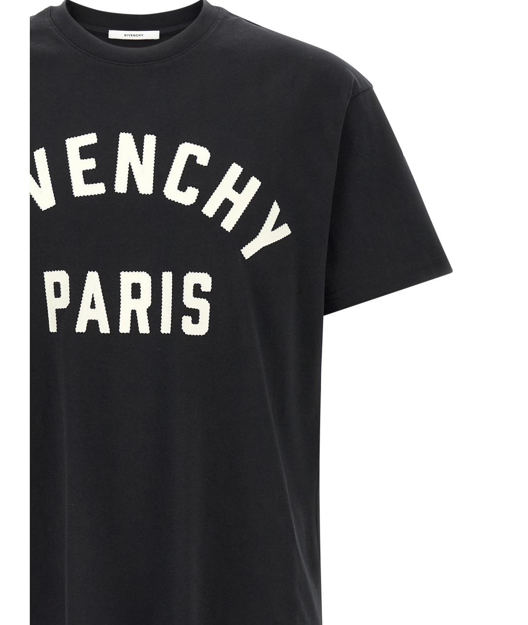 GIVENCHY Черная хлопковая футболка, фото 3