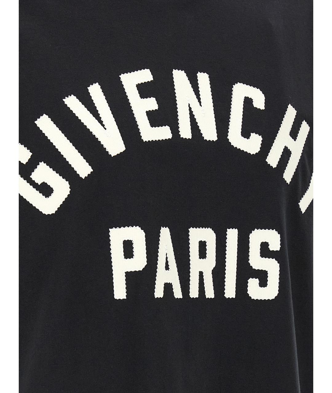 GIVENCHY Черная хлопковая футболка, фото 4