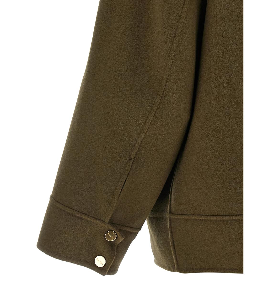 MAX MARA STUDIO Зеленая шерстяная куртка, фото 5