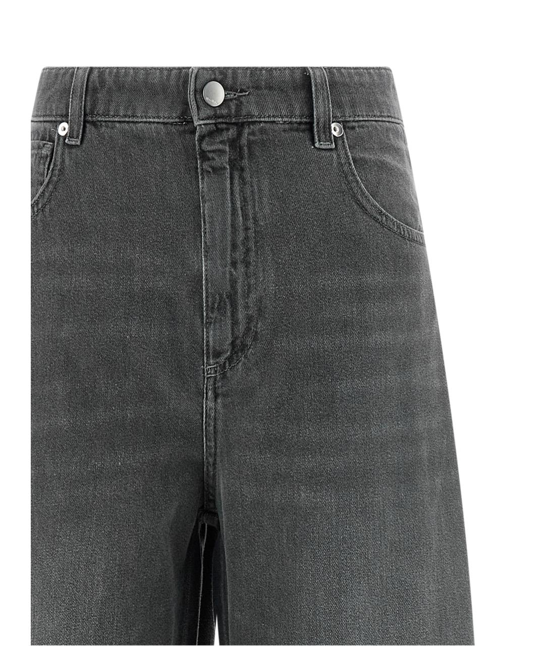 'S MAX MARA Серые хлопковые прямые джинсы, фото 3