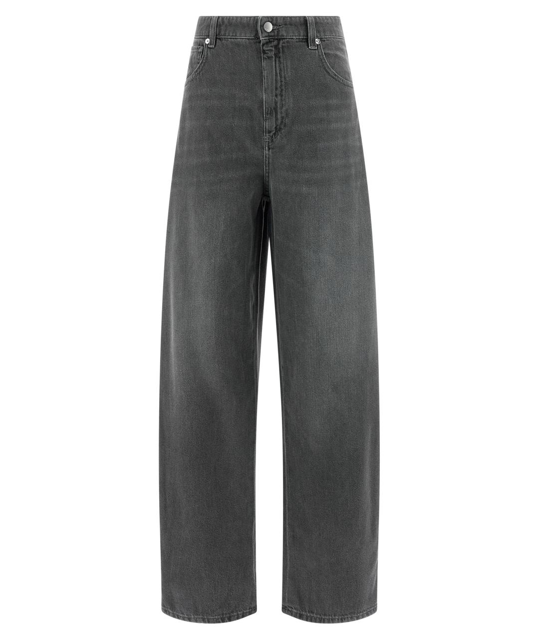 'S MAX MARA Серые хлопковые прямые джинсы, фото 1