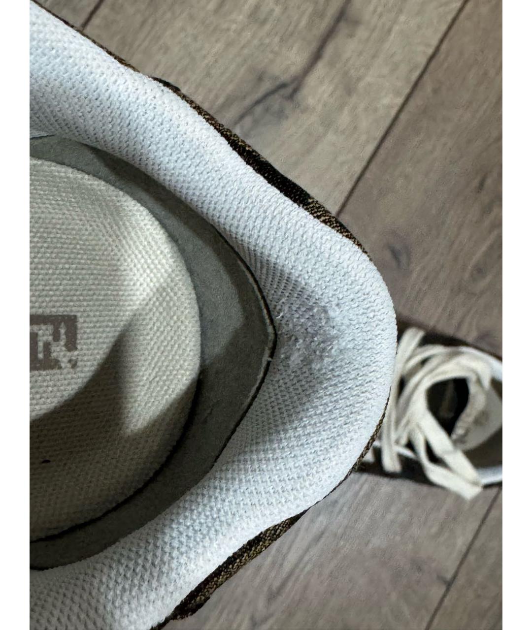 FENDI Коричневые текстильные кеды, фото 6